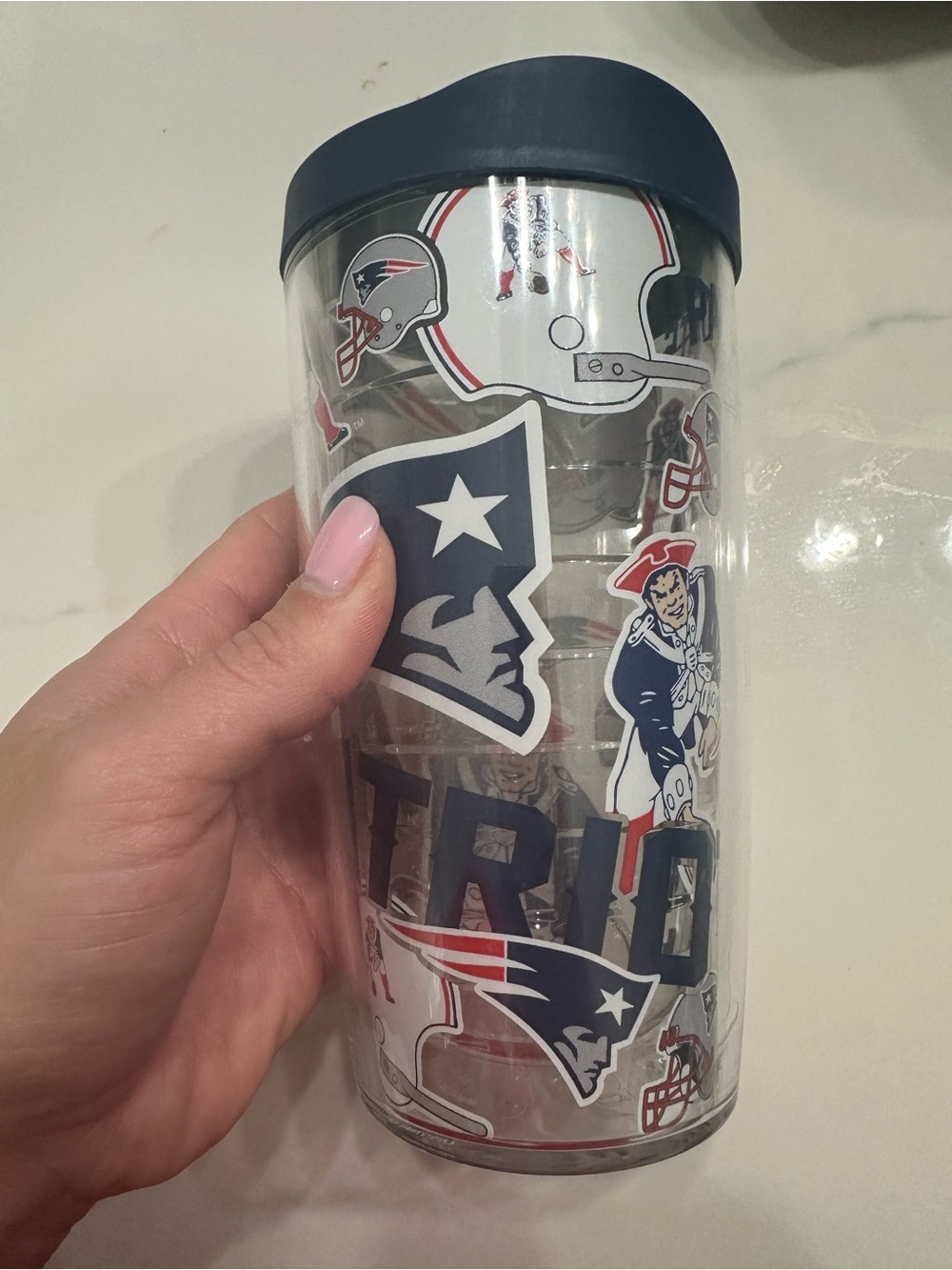 Tervis New England Patriots Clear Tumbler with Navy Lid